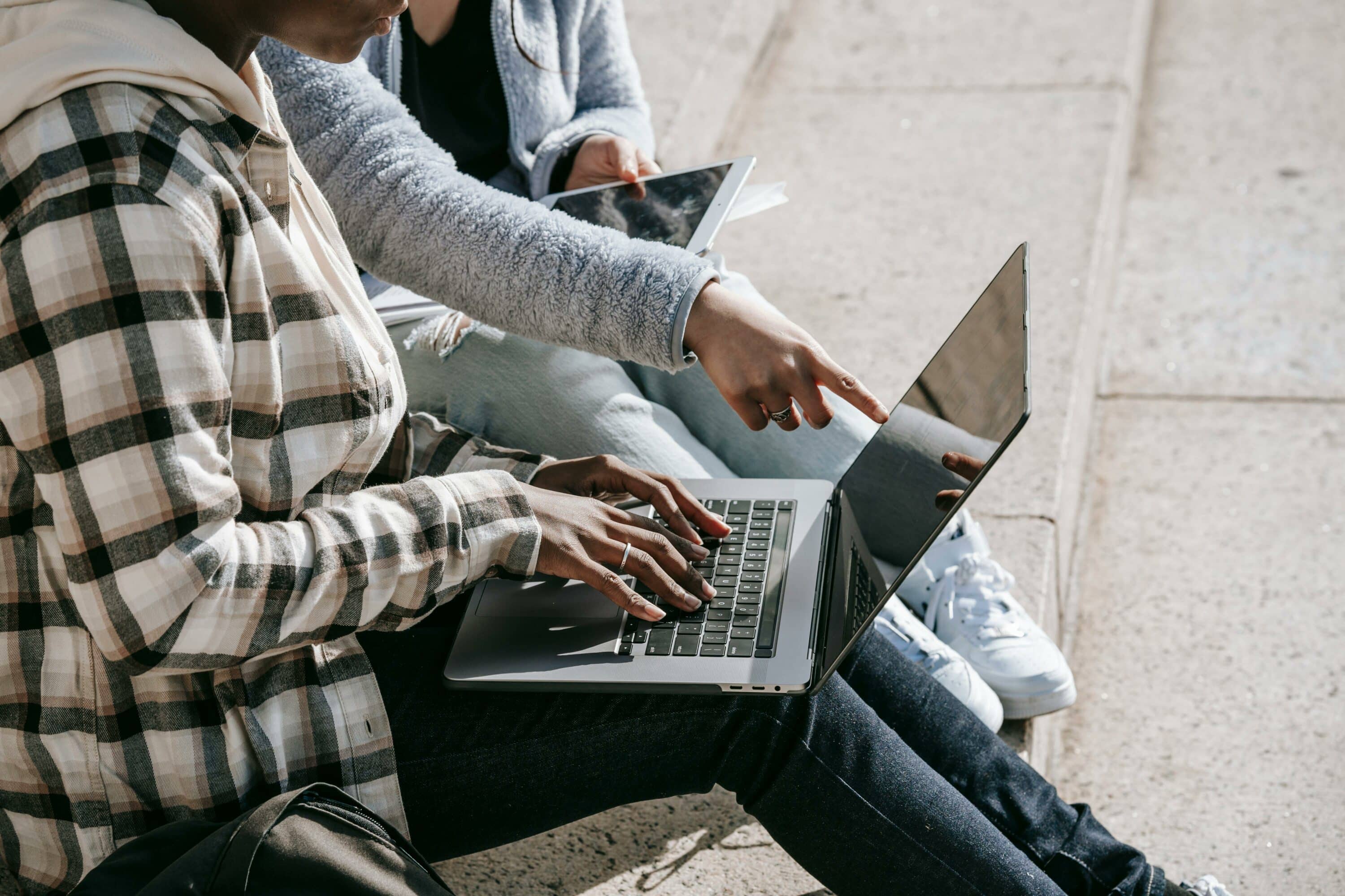 man on a laptop